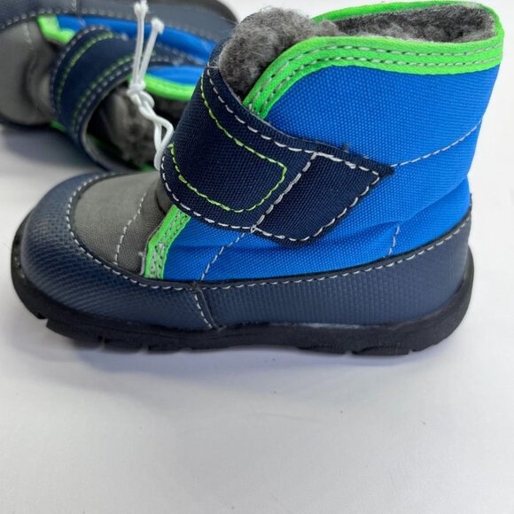 See Kai Run Blake  Boots Size 5 in Navy/Gray Blue Green Booties Shoes Toddler - Picture 5 of 12